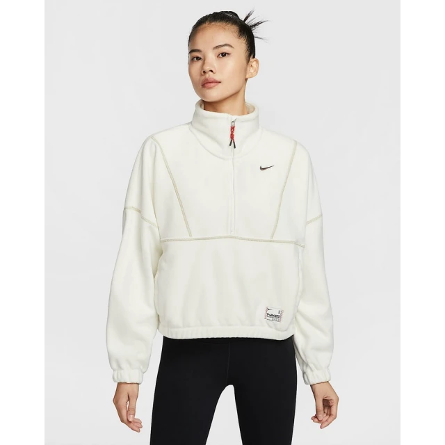 NIKE 耐吉 Therma-FIT 新年限定 半開襟上衣 女款 AS W NK ONE TF HZ TOP POLAR 白色(HV8465133)