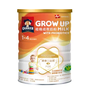 【QUAKER 桂格】三益菌成長奶粉 825g/罐(舊包裝 3號 1-4歲幼童適用)