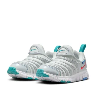 【NIKE 耐吉】運動鞋 童鞋 中童 兒童 毛毛蟲鞋 套腳式 DYNAMO FREE PS 灰藍 343738-105