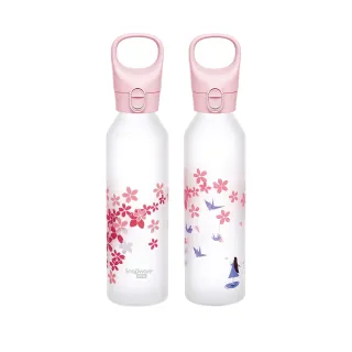【康寧 Snapware】買1送1 感溫變色手提耐熱玻璃隨行杯520ml(兩款任選)