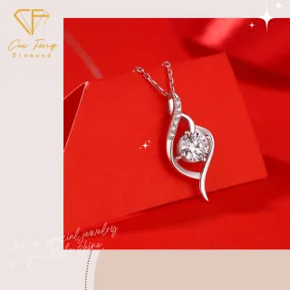 【CF Diamond】項鍊 莫桑鑽《一見傾城》(1克拉 七夕情人節 鑽石 項鏈  生日禮物)