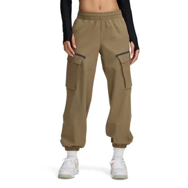 【UNDER ARMOUR】UA 女 Unstoppable Cargo 運動長褲_1386481-251(卡其色)