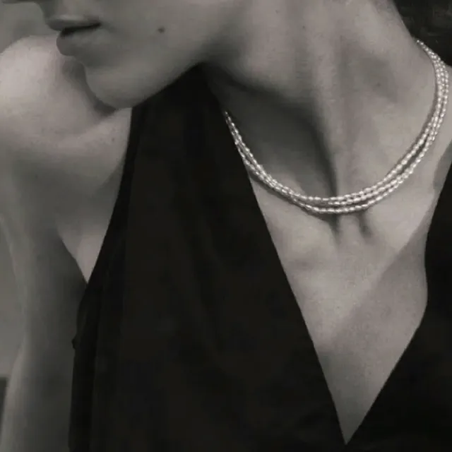 【KARAT】炫彩糖紙極光 KEISHI 三串式珍珠頸鏈(BBQ)