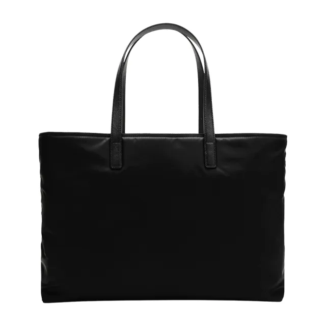 【PRADA 普拉達】1BG555 黑 金三角牌 小型(Re-Nylon 托特包)