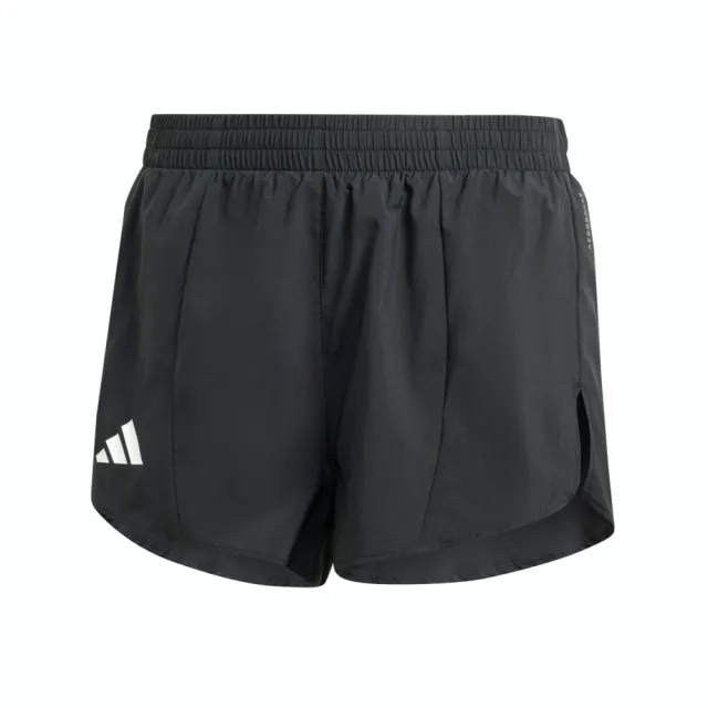 【adidas 愛迪達】Adizero E Short 女 短褲 運動短褲 輕質 吸濕排汗 中腰 內三角褲 黑(IN8707)