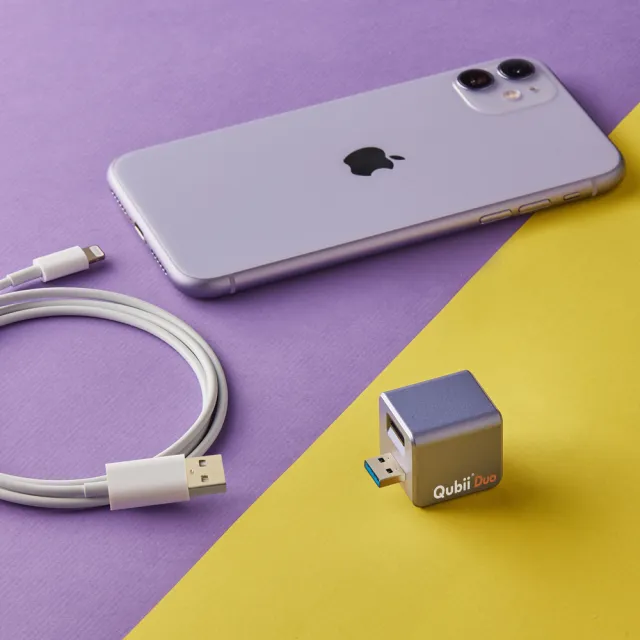 【Maktar】Qubii Duo USB-A 備份豆腐 薰衣草紫(ios apple/Android 雙系統 手機備份)