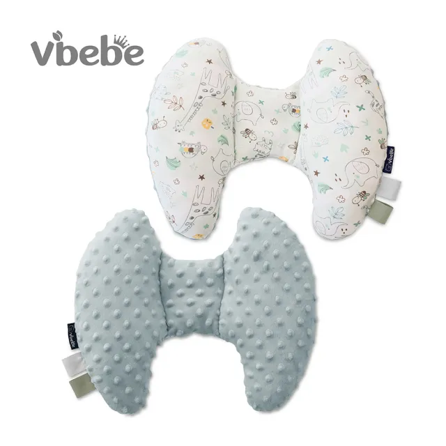 【Vibebe 官方直營】棉柔荳荳護頸枕(台灣製 頭頸支撐保護枕 護頸枕 推車枕 蝴蝶枕)