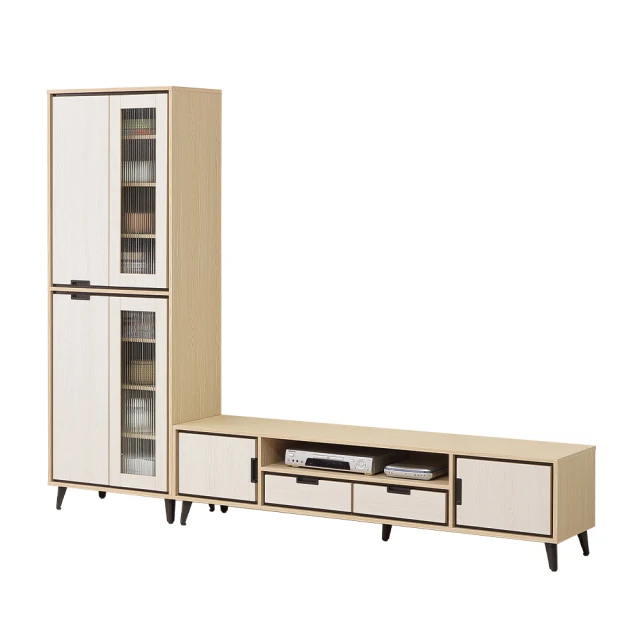 唯熙傢俱 雷莎原木雙色4尺電視櫃(客廳 電視櫃 長櫃 收納櫃