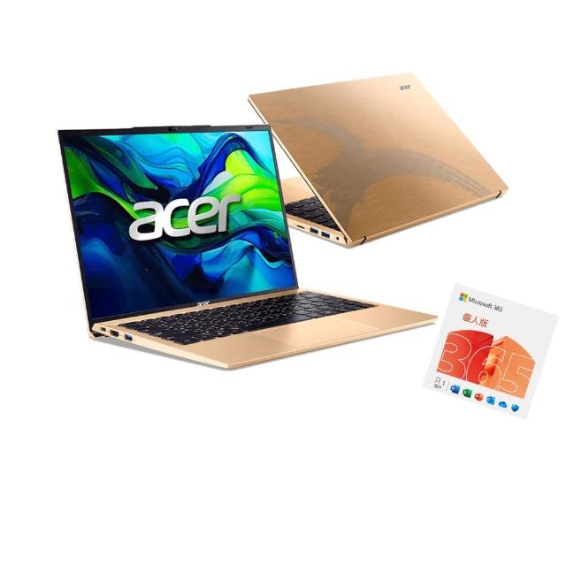 【Acer 宏碁】微軟M365組★14吋i5輕薄筆電(Aspire/AL14-52M-528M/i5-1334U/8G/512G SSD/W11)