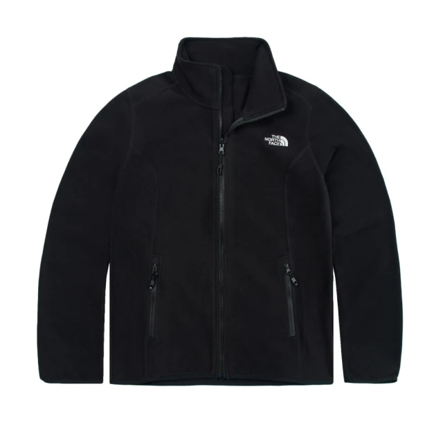 The North Face TNF 北臉 北面 休閒 舒適保暖抓絨外套 W 100 GLACIER FZ - AP 女 黑(NF0A8DFE4H0)