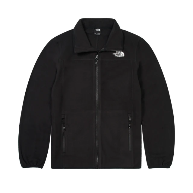 The North Face TNF 北臉 北面 休閒 立領抓絨外套 M 100 GLACIER FULL ZIP - AP 男 黑(NF0A8AYK4H0)