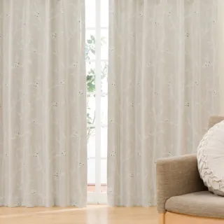 【NITORI 宜得利家居】遮光2級 隔熱 窗簾 長尾山雀 SHIMAENAGA DH136 100×178×1(遮光 隔熱 窗簾)