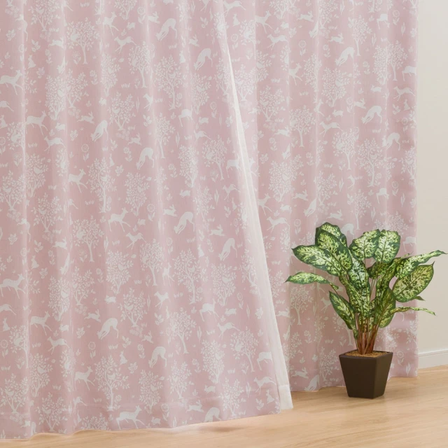 PLUSIEURS 北歐撞色拼接加長窗簾 落地窗(單件 寬1