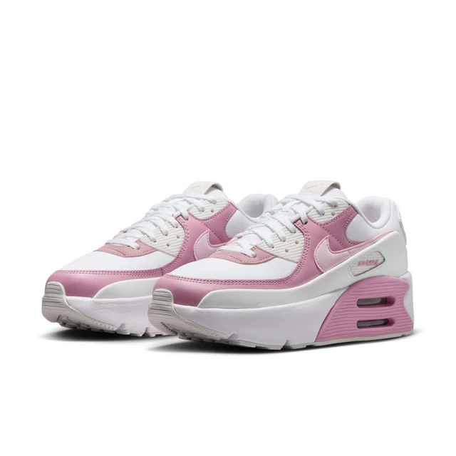 NIKE 耐吉 休閒鞋 女鞋 運動鞋 氣墊 厚底 AIR MAX 90 LV8 白粉 FD4328-110