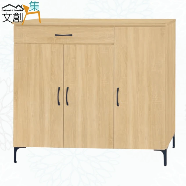 文創集 艾可曼2.7尺二門單抽低鞋櫃優惠推薦