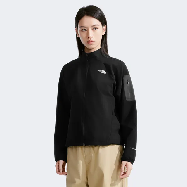 【The North Face】TNF  休閒 防風防潑水外套 W TEK APPROACH JACKET - AP 女 黑(NF0A8DFDJK3)