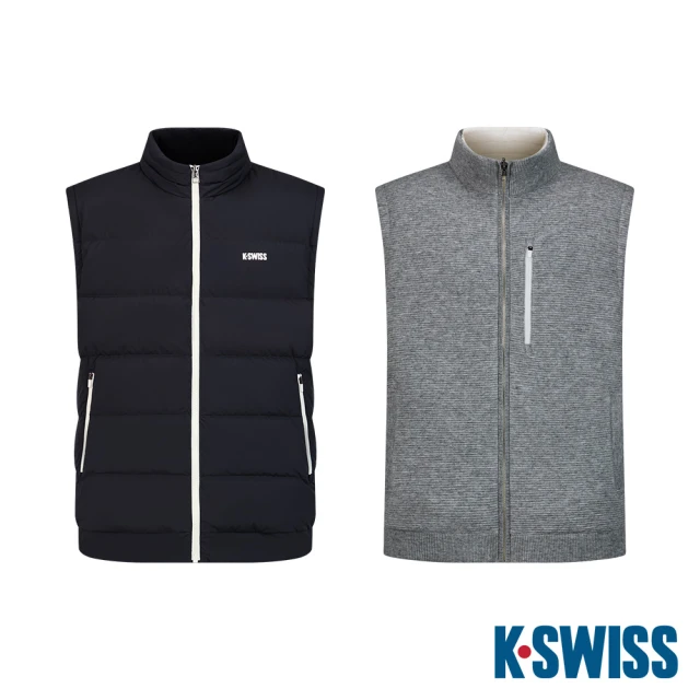 K-SWISS 雙面羽絨背心-質感生活系列 Down Vest-男-兩色任選