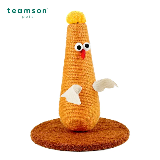 【Teamson】紅蘿蔔雞造型貓抓板(超耐磨損 不易塌陷耐用貓抓板)