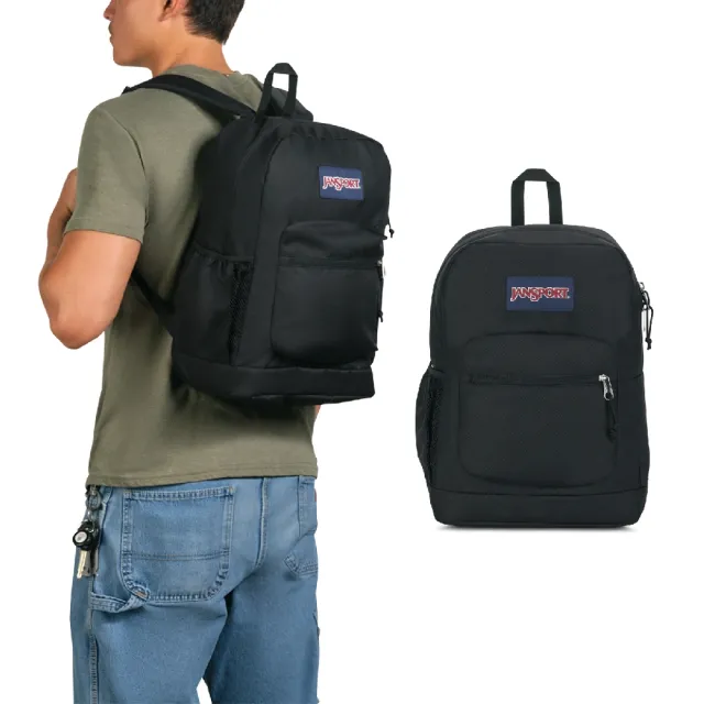【JANSPORT】雙11 後背包 Cross Town Plus 黑 15吋 減壓背帶 筆電包 雙肩包 包包 JS0A7ZNZ008
