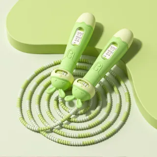 【costway】兒童計數跳繩 可調整長度 不打結軟珠設計 小學生運動跳繩 軸承順暢 訓練跳繩