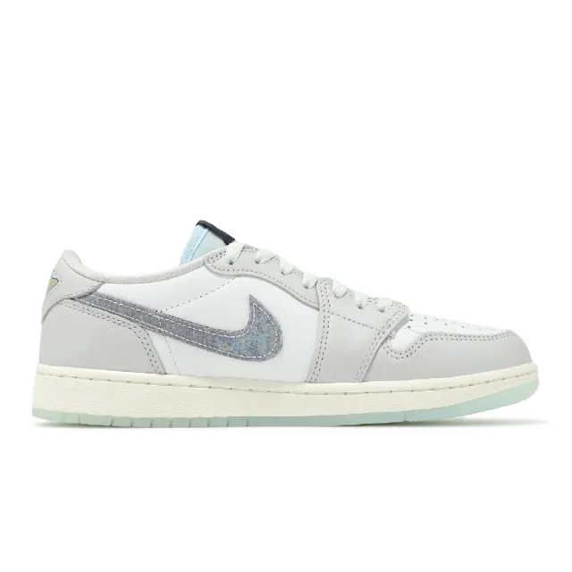 【NIKE 耐吉】休閒鞋 Air Jordan 1 Low OG 男鞋 女鞋 蛇年 新年 CNY 灰 綠 蛇紋 AJ1(HF3144-100)