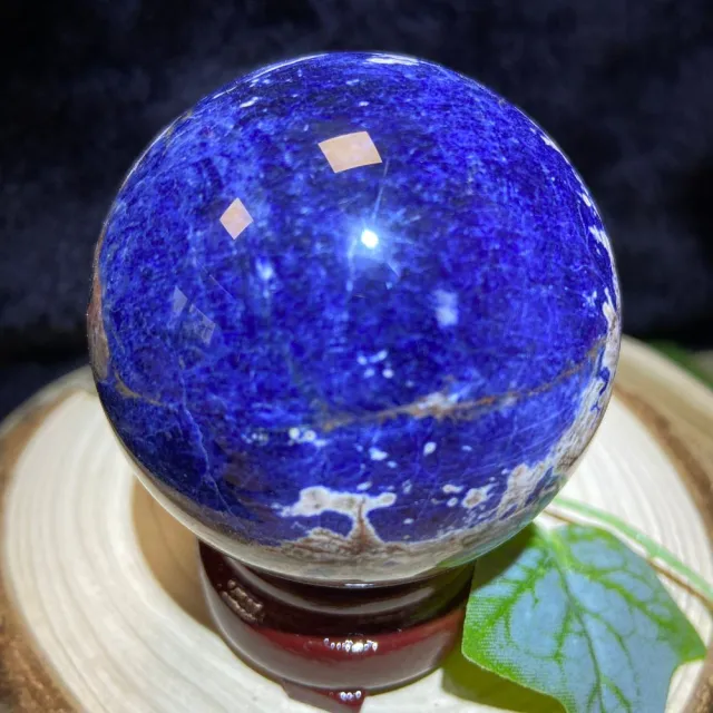 【Cozy 世界水晶原礦與茶】精品藍紋石球 30-6(有助提升表達能力)