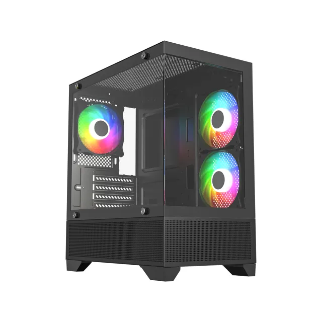 【華碩平台】i5六核GeForce RTX 3050{土星環J93B}電競電腦(i5-12400F/H610/32G/500G)