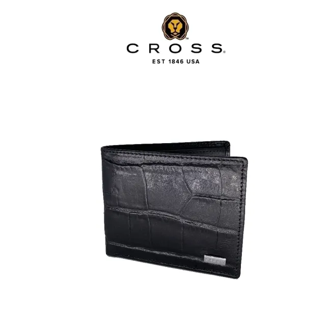 【CROSS】限量2折 頂級小牛皮8卡鱷魚紋男用皮夾 全新專櫃展示品(送禮 男夾)