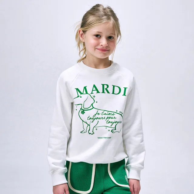 【MARDI MERCREDI】童裝 印花大學TEE 多色 經典臘腸狗 經典小雛菊 純棉 KIDS SWEATSHIRT DDANJI FLOWER