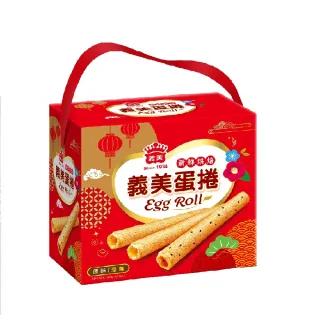 【義美】蛋捲禮盒-手提吉利款5盒組(360g/盒)