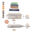 2套組-旅行季6件套雙鏈壓縮收納袋(出國收納包*4+洗漱包*1+鞋袋*1 旅遊出差 行李箱分類)
