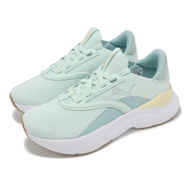 PUMAPUMA 慢跑鞋 Softride Mayve Transformativ 女鞋 綠 黃 緩衝 襪套 運動鞋(310997-02)