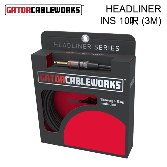 Gator Cableworks HEADLINER 樂器導線 雙直頭 3M 公司貨(HL-INS-10)