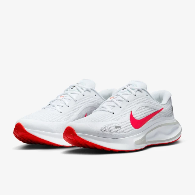 NIKE 耐吉NIKE 耐吉 慢跑鞋 男鞋 運動鞋 緩震 NIKE JOURNEY RUN 白灰紅 FN0228-106