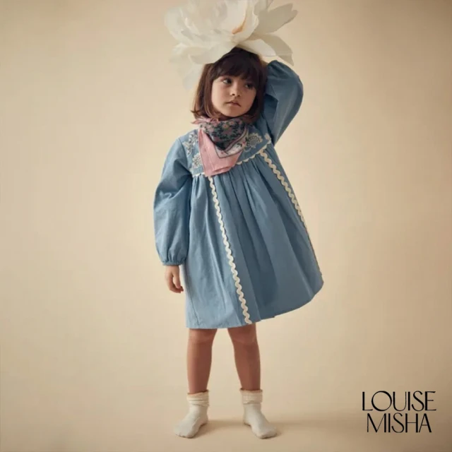 LOUISE MISHA LINOA圖騰繡花洋裝