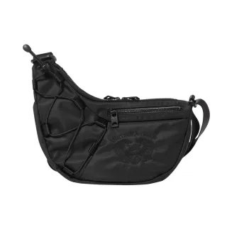 【Onitsuka Tiger】鬼塚虎 官方旗艦店 黑色老虎刺繡郵差包小(3183B111-001)