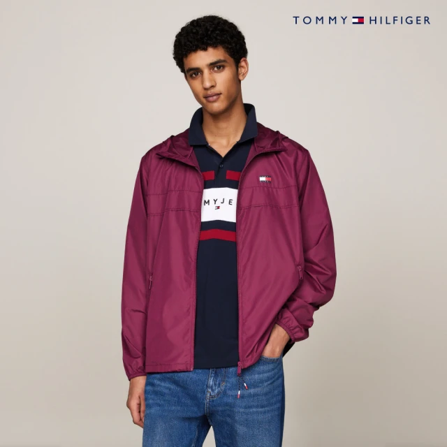 Tommy Hilfiger 官方旗艦館 芝加哥輕盈拉鍊風衣_紫色