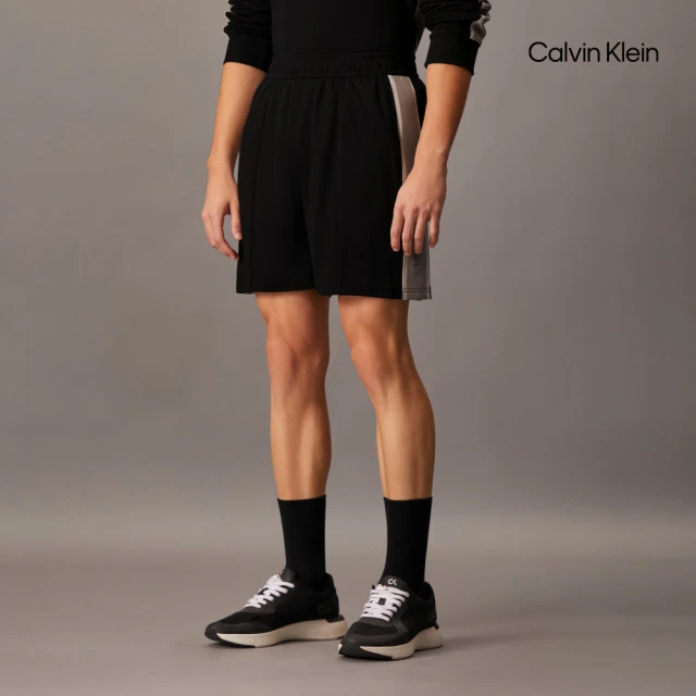 Calvin Klein 官方旗艦館 CK Sport Icon 針織運動短褲_黑色