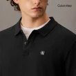 【CALVIN KLEIN】官方旗艦館 CK 徽章標準版型 Polo 衫_黑色