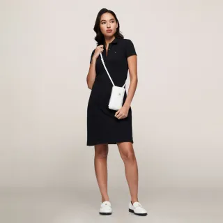 【Tommy Hilfiger】官方旗艦館 修身 Polo 連身裙_黑色