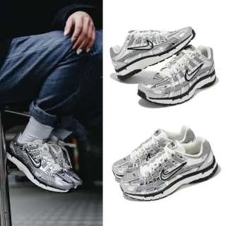 【NIKE 耐吉】休閒鞋 P-6000 男鞋 女鞋 液態銀 復古 銀 黑 情侶鞋 Metallic Silver(CN0149-001)