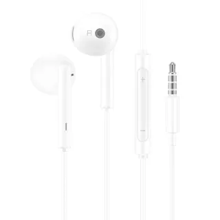 【HUAWEI 華為】原廠 3.5mm 半入耳式線控耳機 AM115 - 白(密封袋裝)