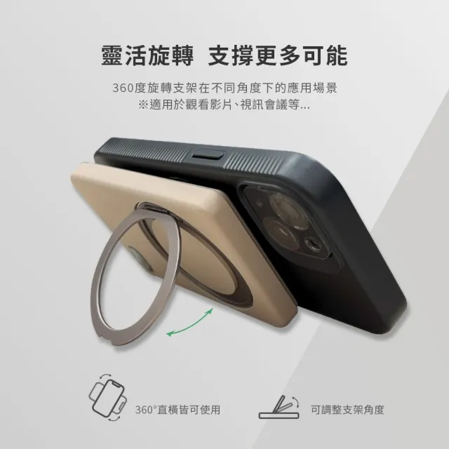 5000mah 20W支架款超薄磁吸無線充電行動電源MCK-WCT(支持Type-C/適用MagSafe)