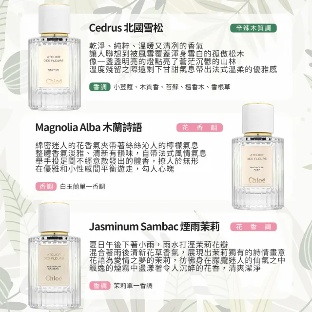 【Chloe’ 蔻依】仙境花園系列淡香精 50ml(多款任選)