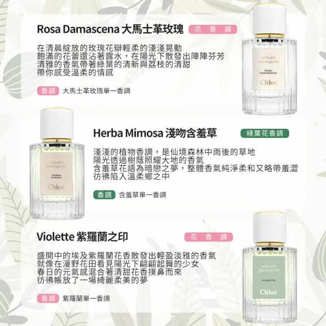 【Chloe’ 蔻依】仙境花園系列淡香精 50ml(多款任選)