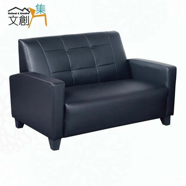 文創集 馬可灰色耐磨皮革二人座沙發椅好評推薦