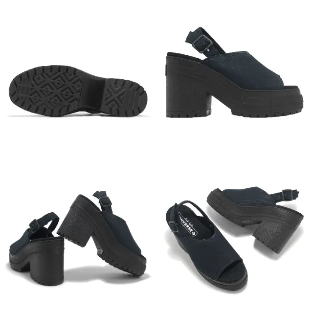 【CONVERSE】休閒鞋 Chuck 70 De Luxe Heel Mule 男鞋 女鞋 黑 1970 露趾涼鞋(A12567C)