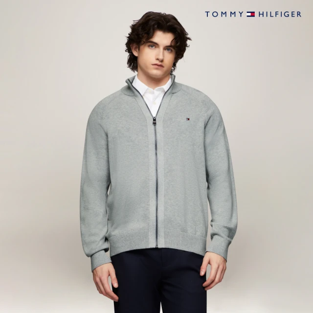 Tommy Hilfiger 官方旗艦館 棉質拉鍊夾克_灰色