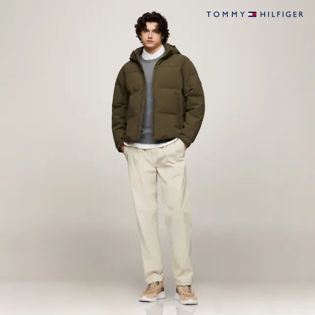 【TOMMY HILFIGER】官方旗艦館 Signature圓領毛衣_灰色