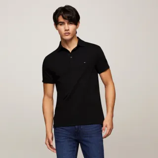 【Tommy Hilfiger】官方旗艦館 Essential 修身 Polo 衫_黑色